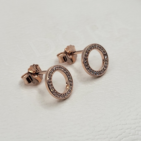 Authentic Pandora Rose Earrings - Picture 5 of 5